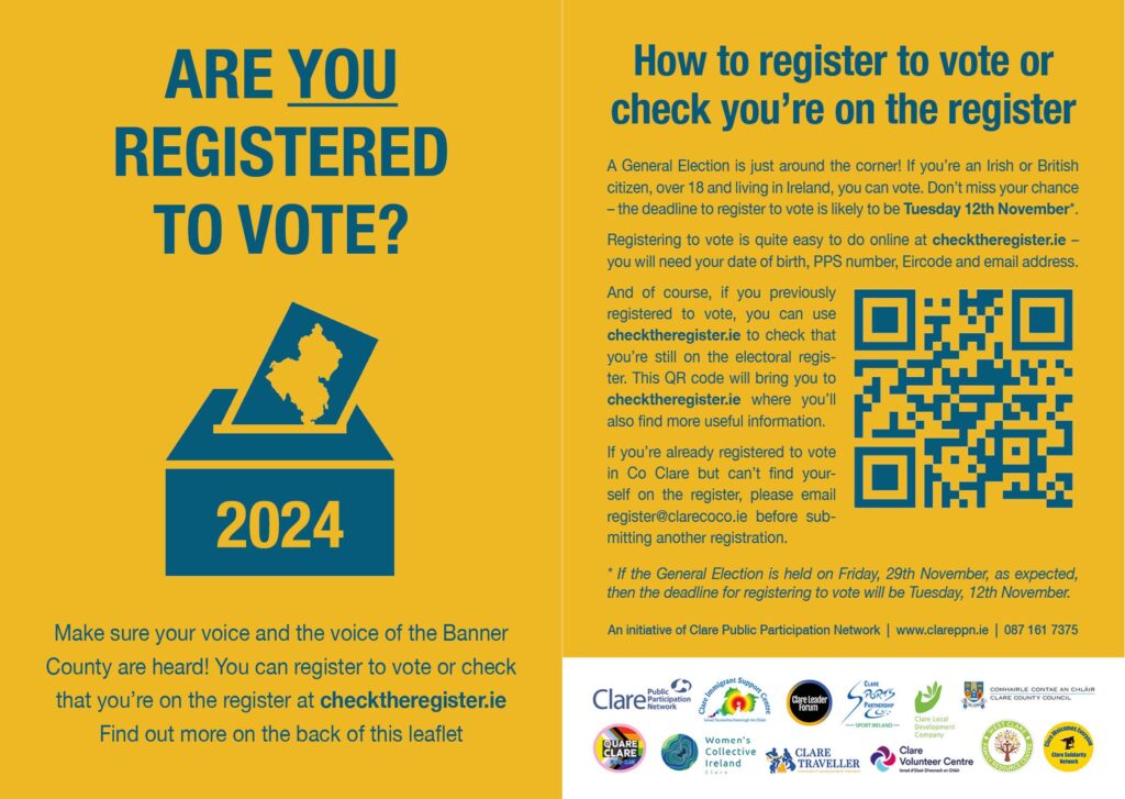 Clare PPN Voter Reg Nov 2024